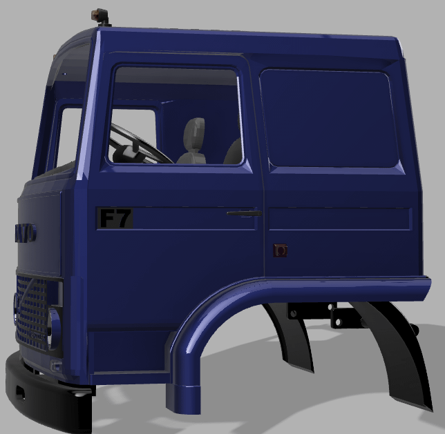 stl files for volvo F7 Sleeper cab in scala 1/14 product image (3)
