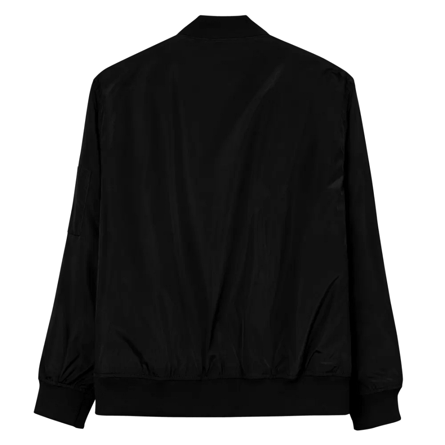 *not* mentally linear (monochrome black) premium recycled bomber jacket product image (12)