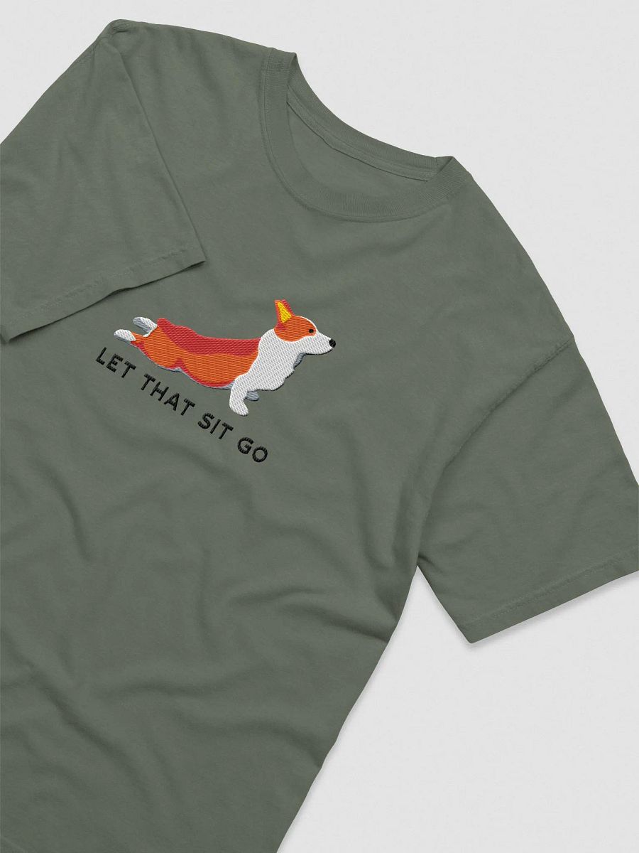 Let That Sit Go T-Shirt(Embroidered) of a Pembroke Welsh Corgi product image (11)