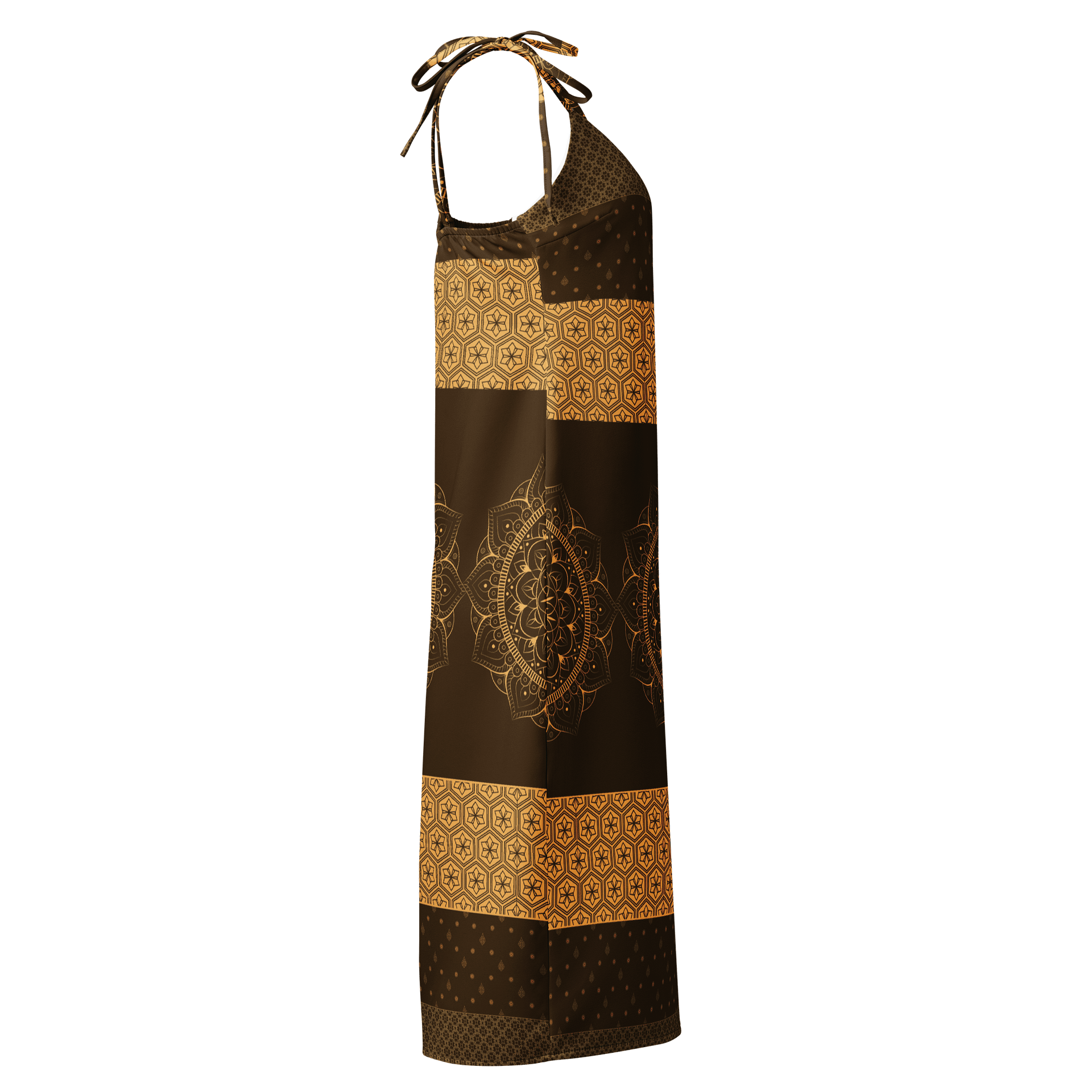 Golden and Brown Elegant Slip Dress product image (4)