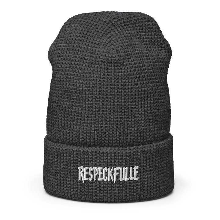 “RESPECKFULLE” Beanie - “Charcoal & White” product image (2)