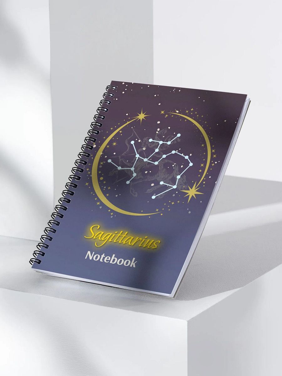 Personalized Sagittariu Zodiac Spiral Dotted Notebook Journal – Starry Constellation Gift for Astrology Lovers, Birthday, Valentine, Christmas, Horoscope, Celestial, Moon, Stars, Stationery, Sketching product image (3)