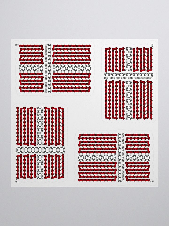 Denmark Bike Chain Flag Sticker 4 Pack product image (1)