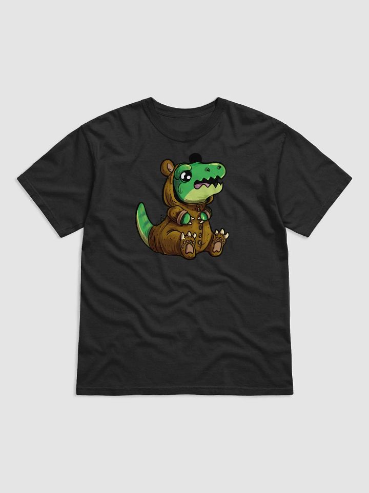 Young T-Rex in Teddy Bear Pajamas T-Shirt - Whimsical Dinosaur Apparel product image (1)