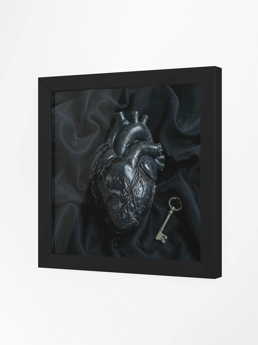 The Heart Locked in Obsidian Framed Print product image (9)