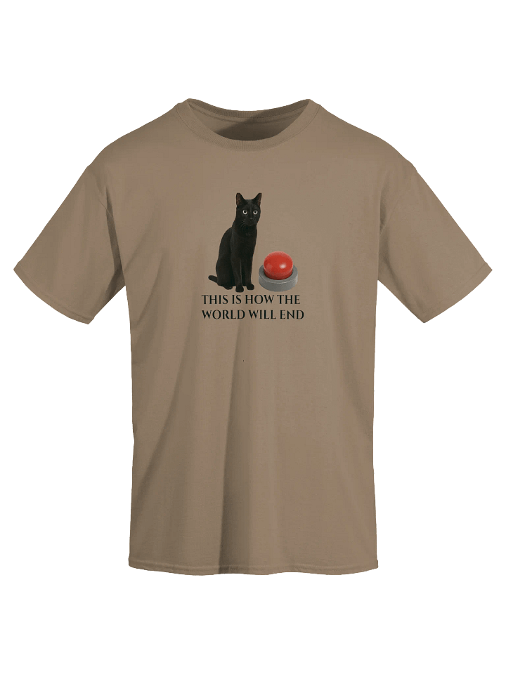 Apocalyptic Cat and Red Button T-Shirt product image (41)