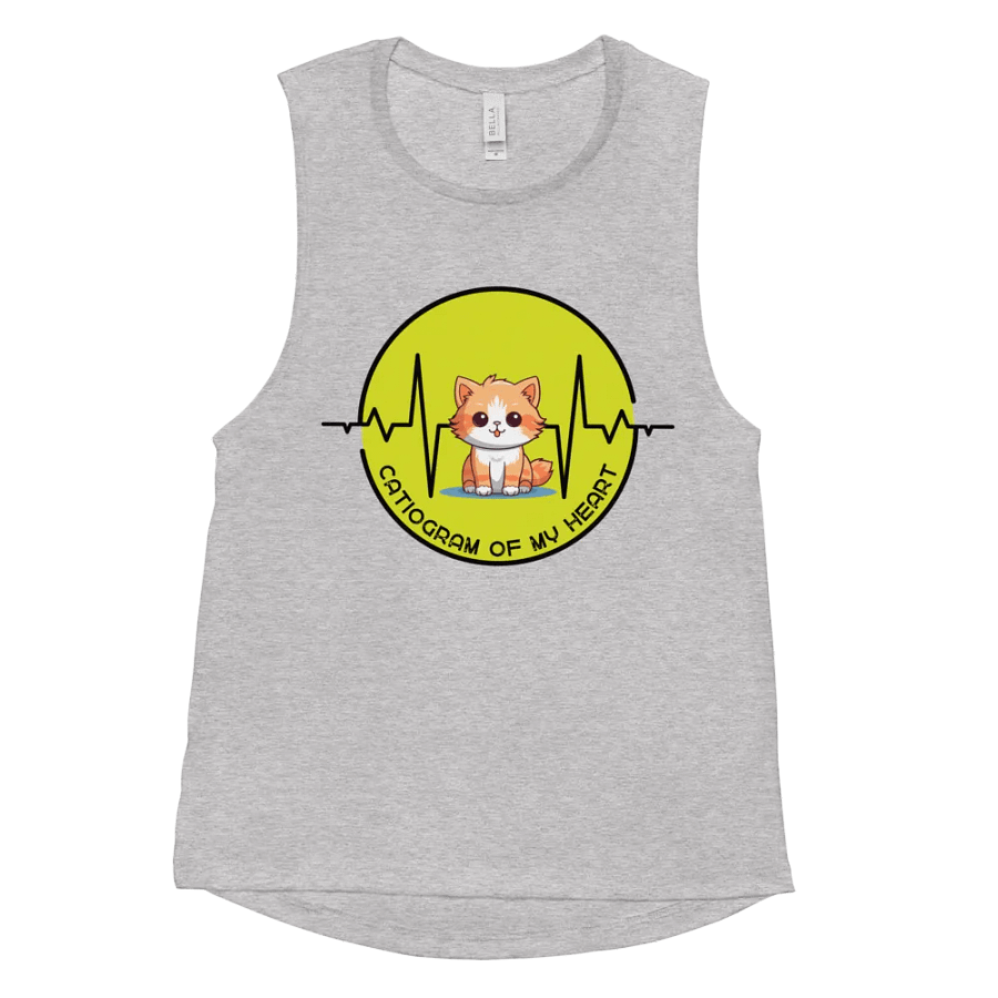 Cat Heartbeat Flowy Muscle Tank product image (2)