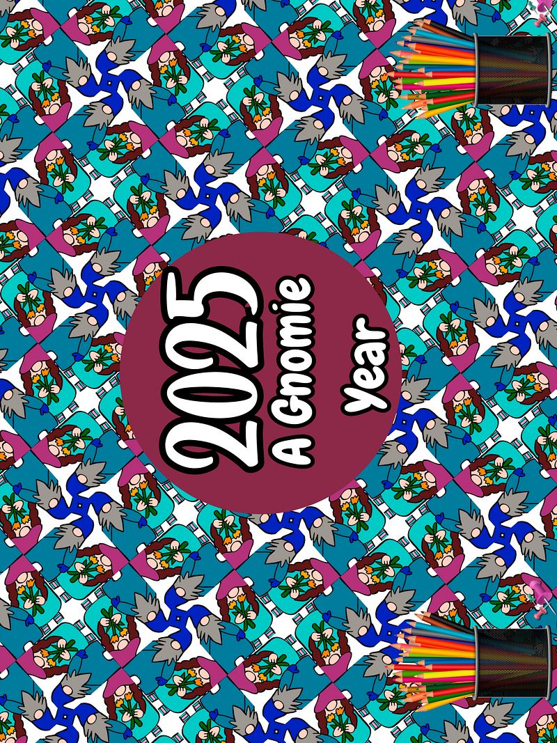 2025 A Gnomie Year Coloring Calendar