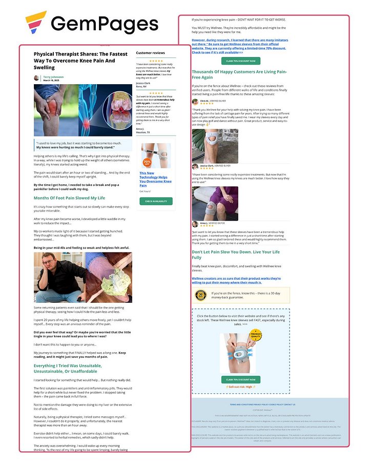 Physical Therapist Shares Advertorial Page | GemPages product image (1)