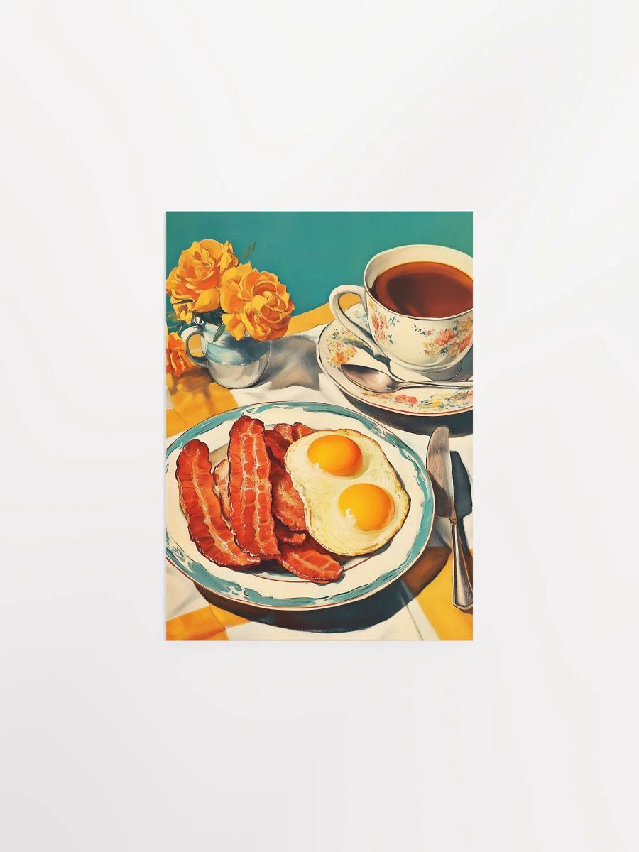 Bacon and Eggs Retro Poster - Nostalgic Classic Breakfast Print product image (1)