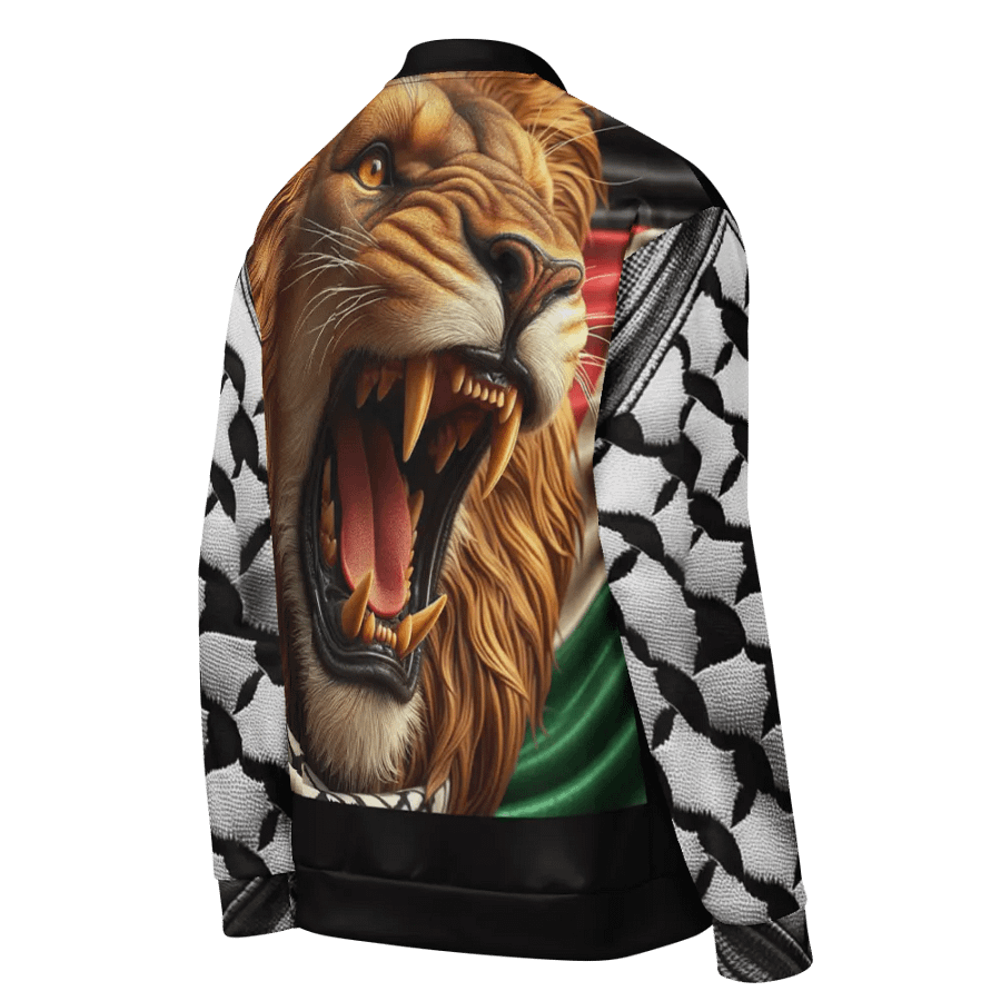 Roaring Lion All-Over Print Bomber Jacket | AI Design Free Palestina product image (4)