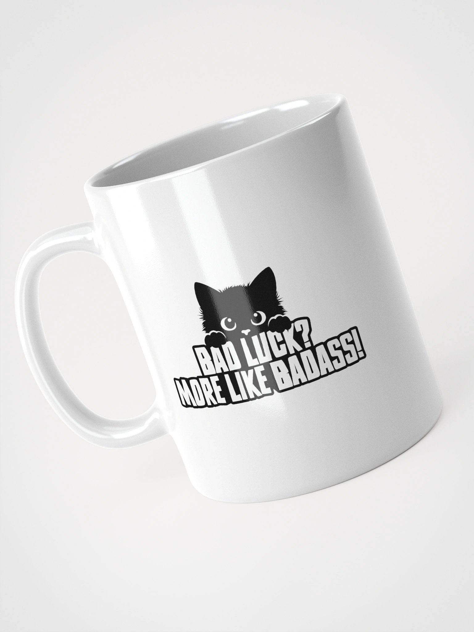 Cute Black Kitten "Badass" Funny Cat Lover Mug product image (9)