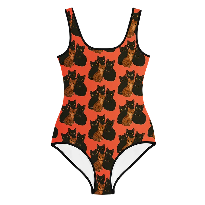 Orange Kitty Youth Swimsuit product image (1)