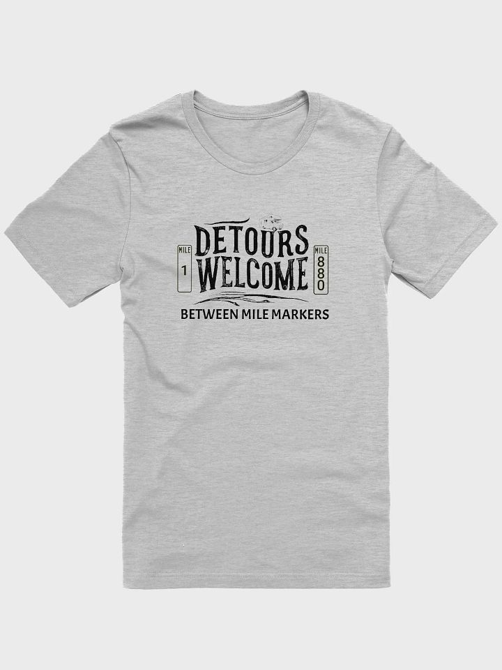 Unisex Short Sleeve Tee - Detours Welcome in Black product image (11)