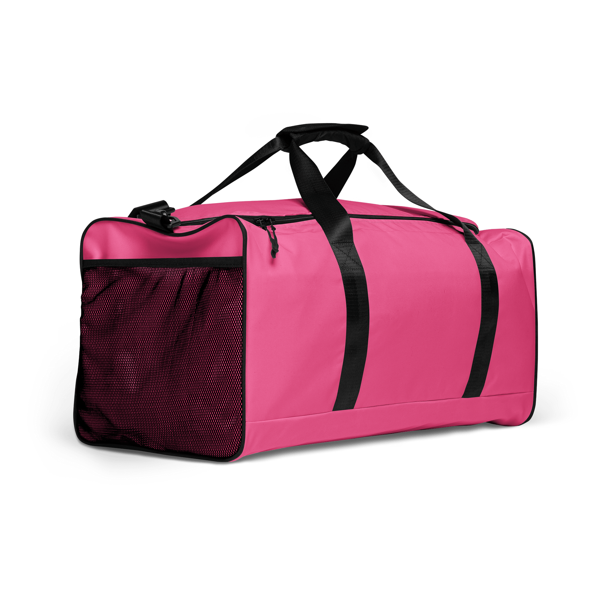 Flamingo Pink Solid Color Duffel Bag product image (2)