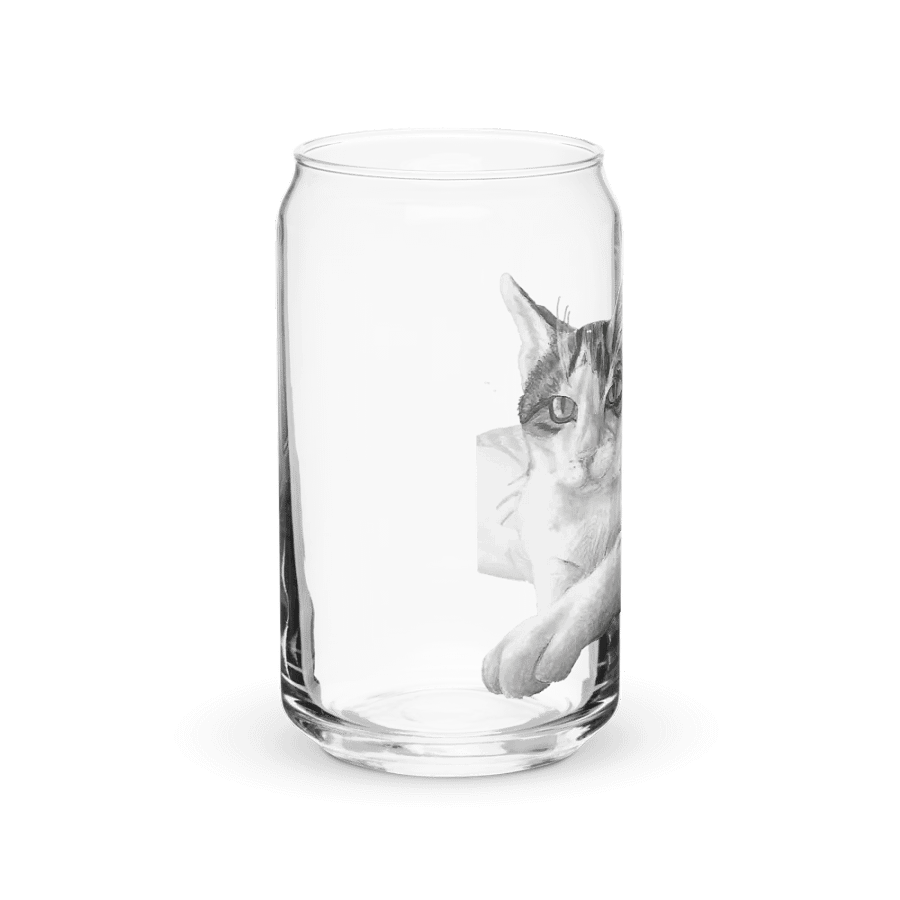 Cat Drawing Glass Can Cup product image (40)