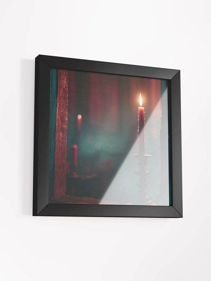 Moody Burgundy Candle Framed Print product image (24)