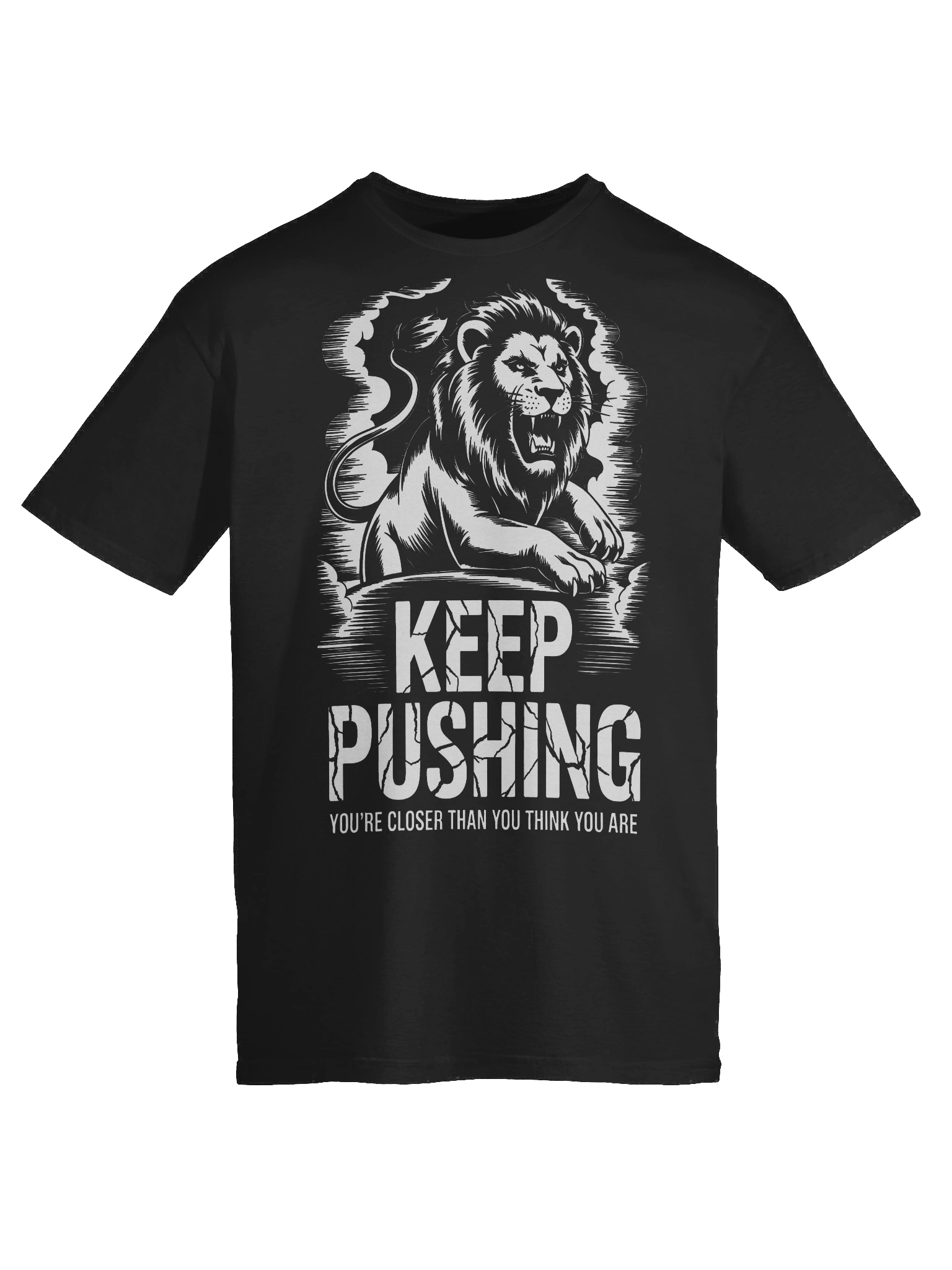 KEEP PUSHING V4 Graphic T-Shirt Snow product image (3)