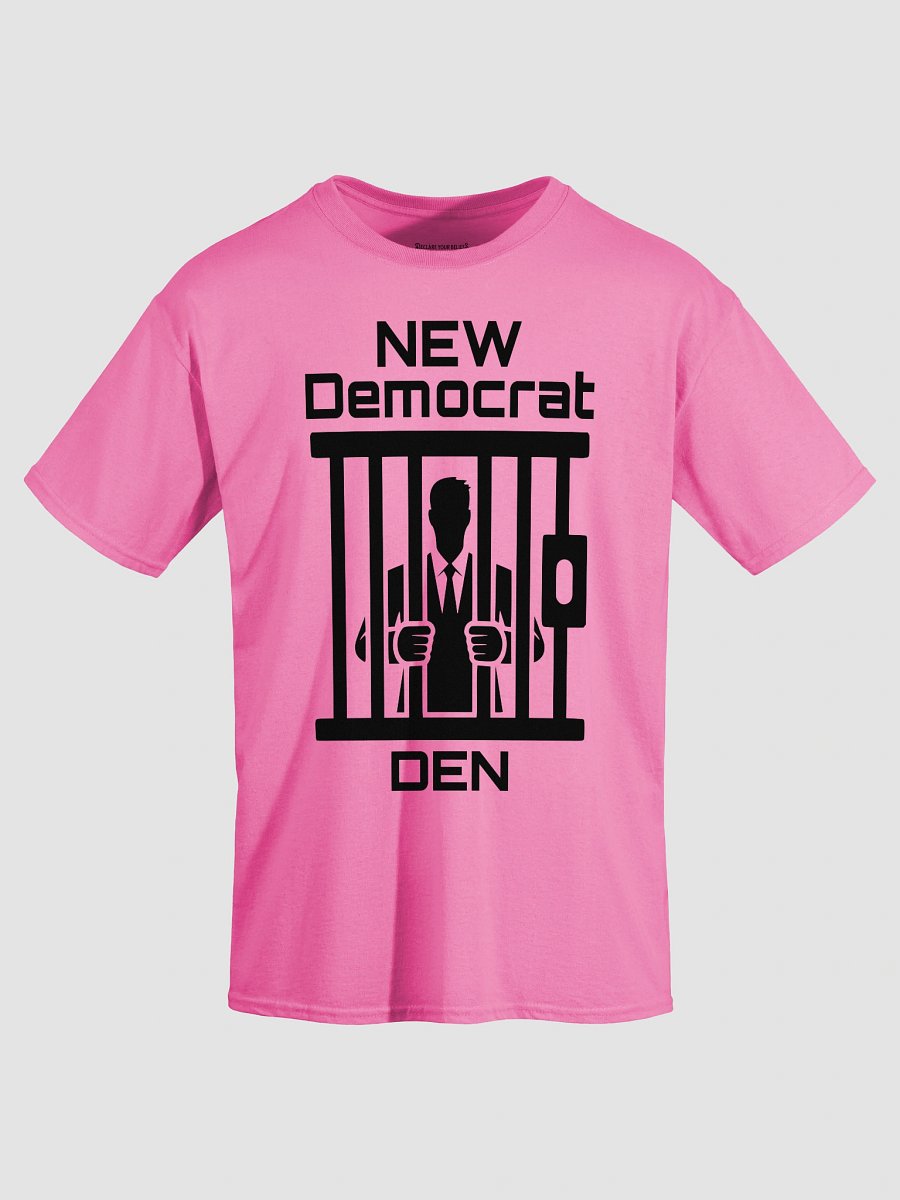 NEW Democrat DEN Prison Bars Graphic – Bold Statement Tee - Black Ink product image (3)
