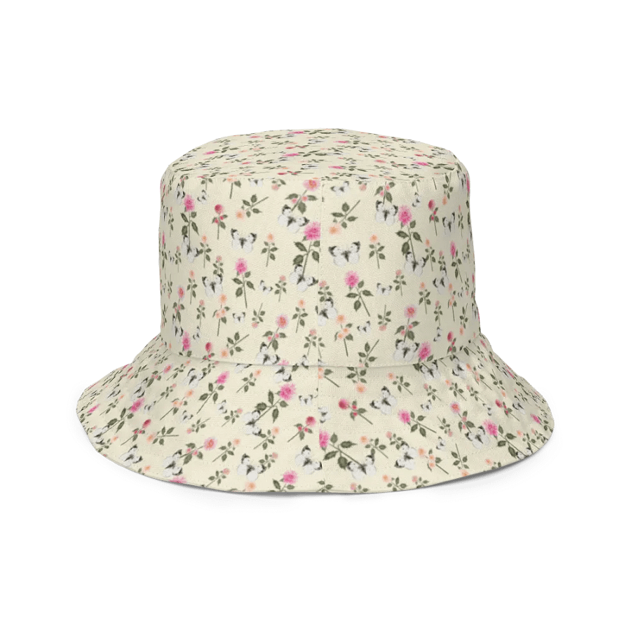 BEES & BLOOMS & BUTTERFLIES GARDEN Reversible Bucket Hat - Designer Gartenhut für Bienenfreunde product image (4)