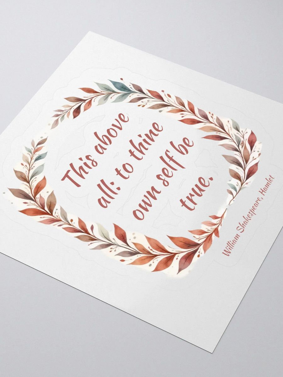 To Thine Own Self Be True Shakespeare Sticker product image (7)