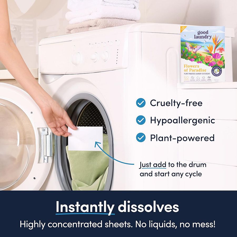 Detergent Sheets - Lavender Scented (60 Loads) - Eco-Friendly Laundry Detergent Sheets, Hypoallergenic, No Plastic Jugs or Waste product image (2)