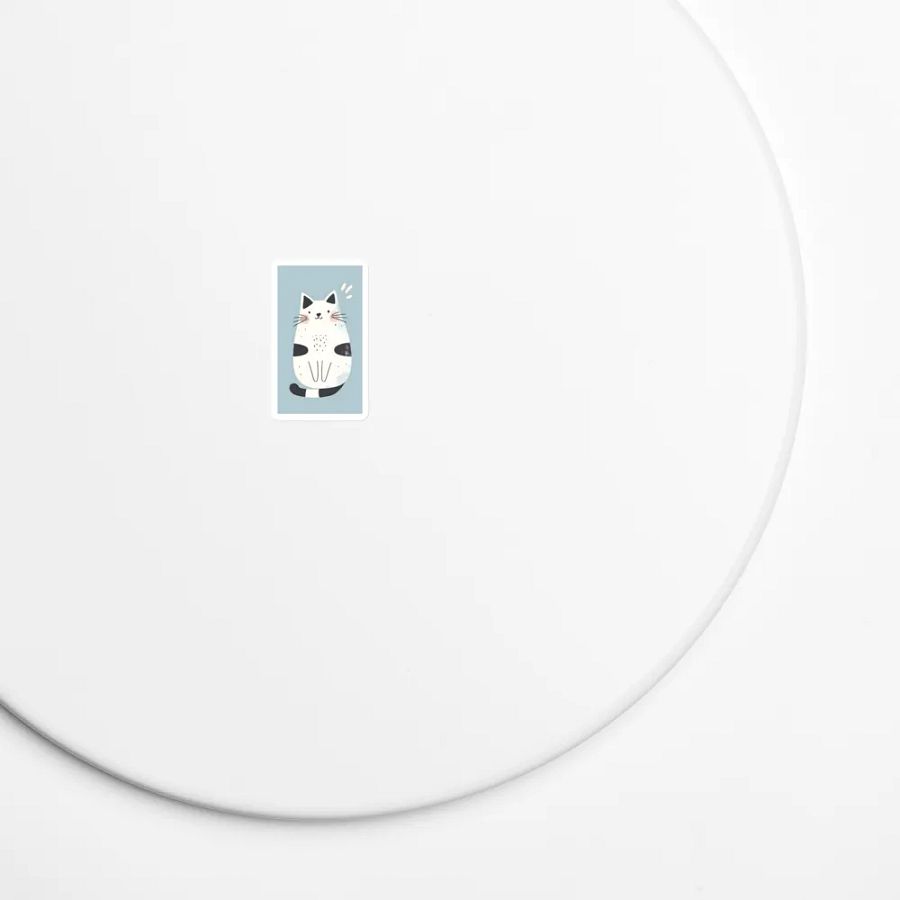 Purrfectly Chubby Charming Cat - Die-Cut Magnet product image (5)