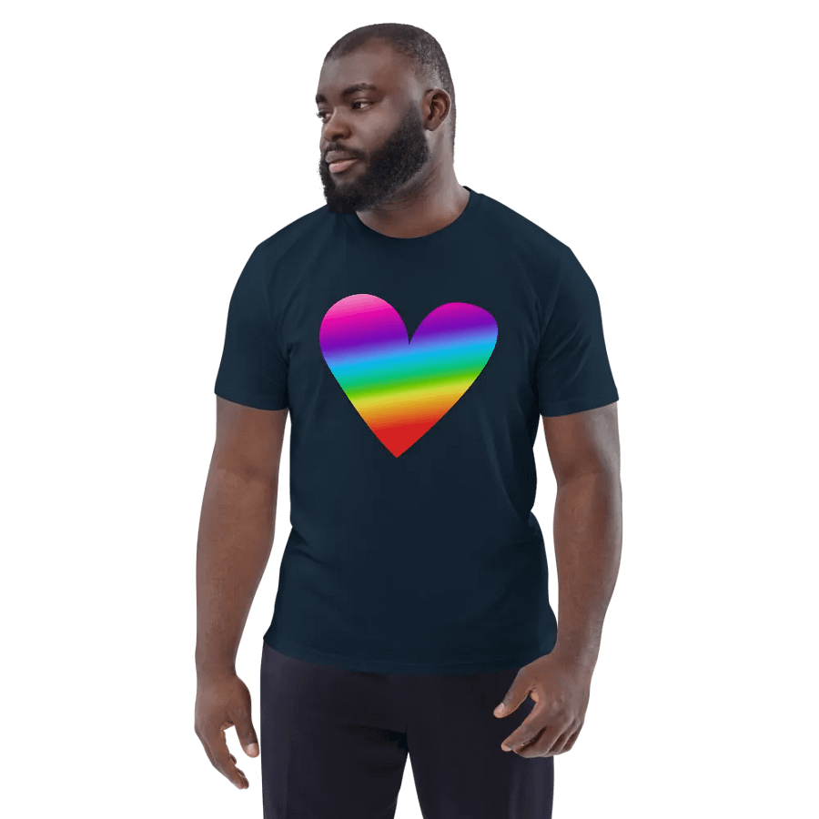 Rainbow Heart Stanley/Stella Organic Cotton T-Shirt product image (167)