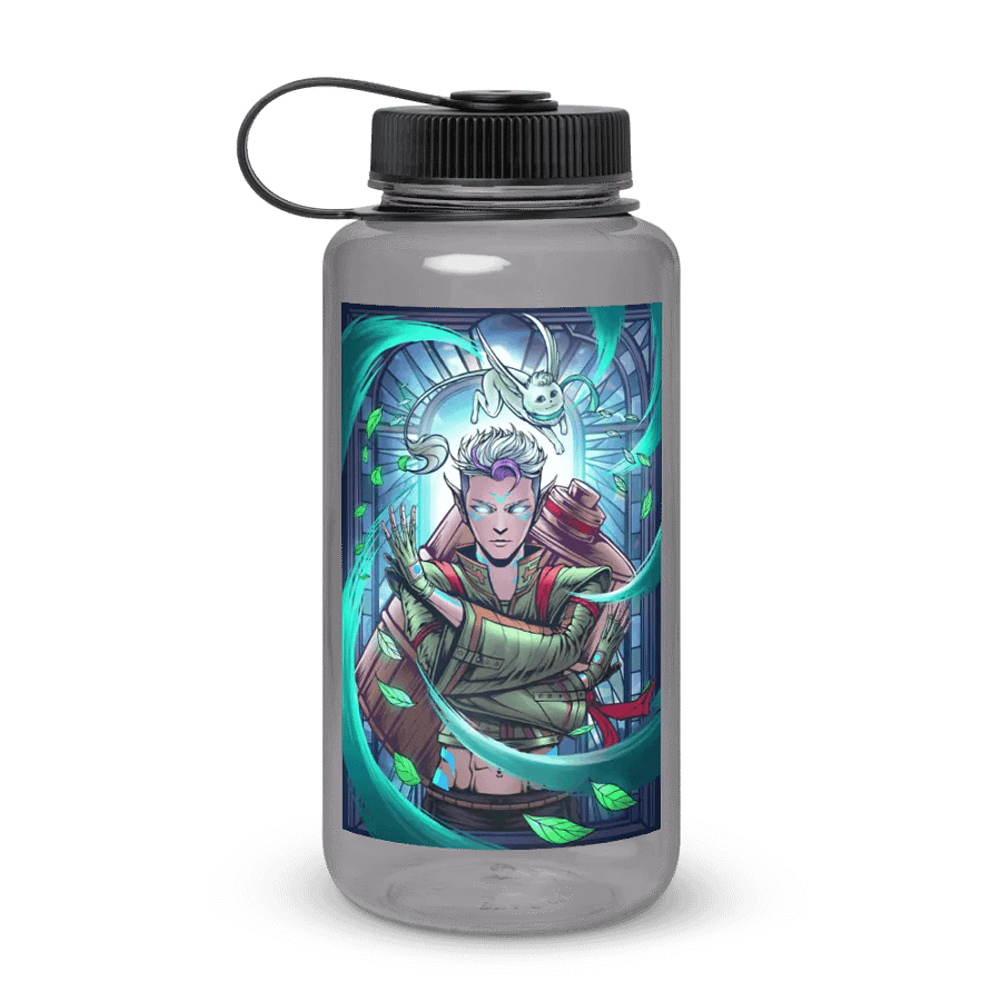 'A Depiction of The Fluttering Leaf' Wide Mouth Plastic Water Bottle product image (1)