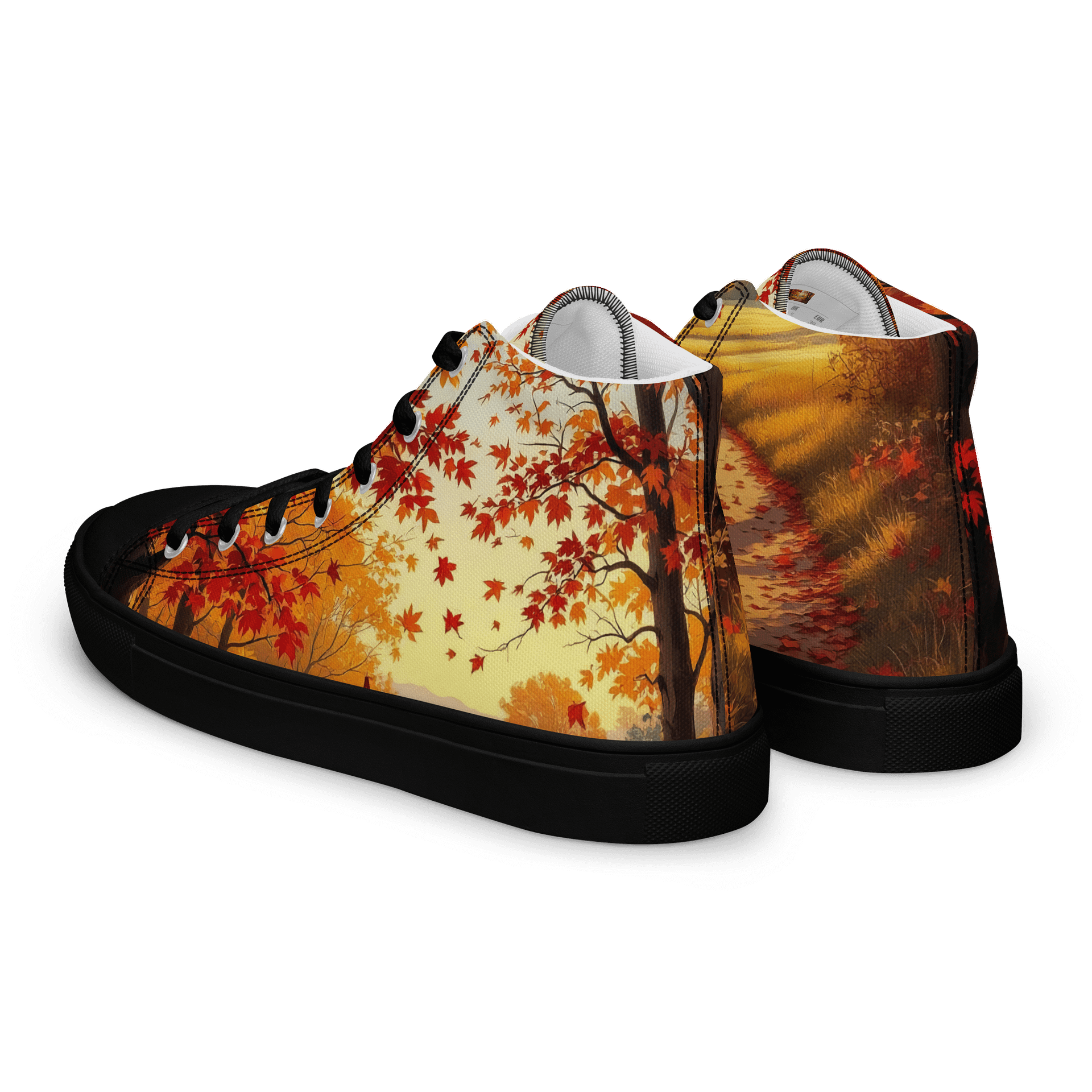 Autumnal Serenity Men's High Top Canvas Shoes product image (5)