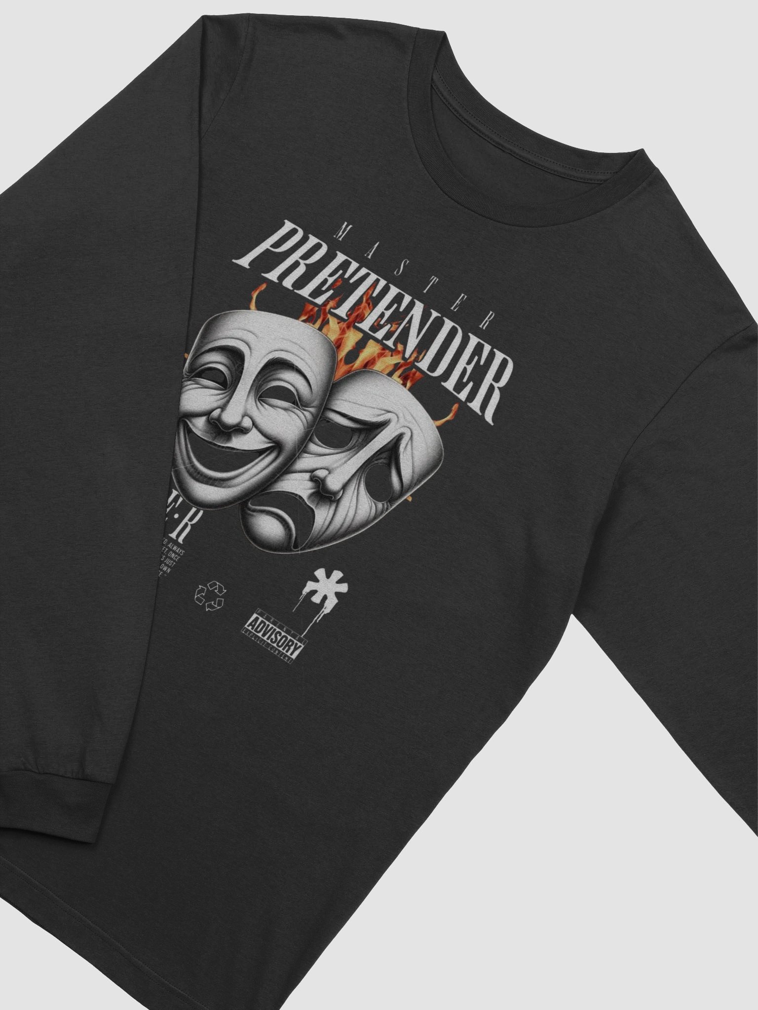 Pretender vs. Faker Flame Masks Long Sleeve T-Shirt product image (2)