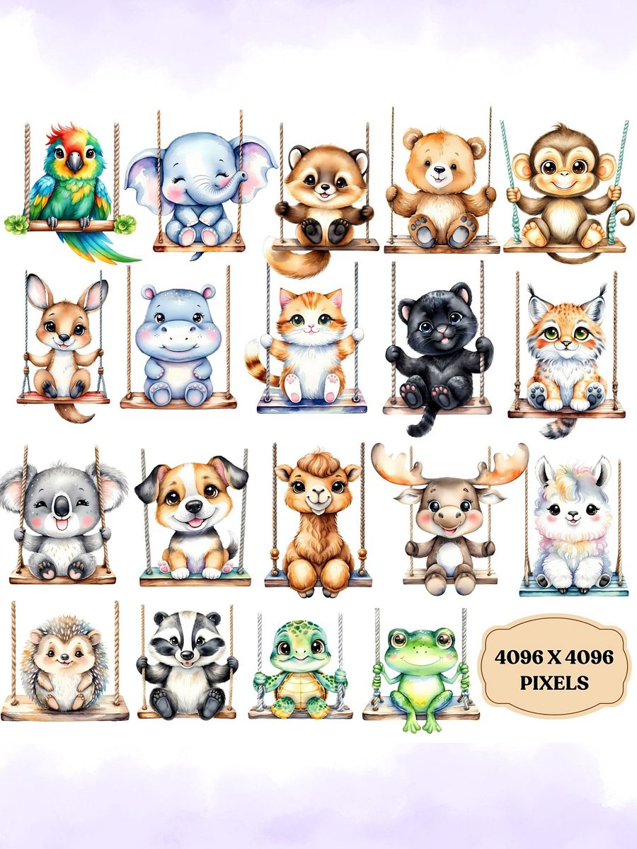60 Animal Swing Png Graphics Bundle product image (3)