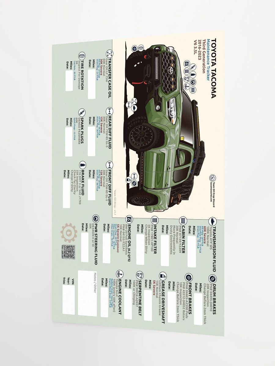 3rd Gen Maintenance Tracker v1.1 - Army Green product image (4)