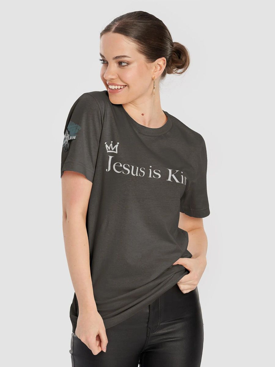 Soft unisex Jesus is King Tshirt White Text product image (43)
