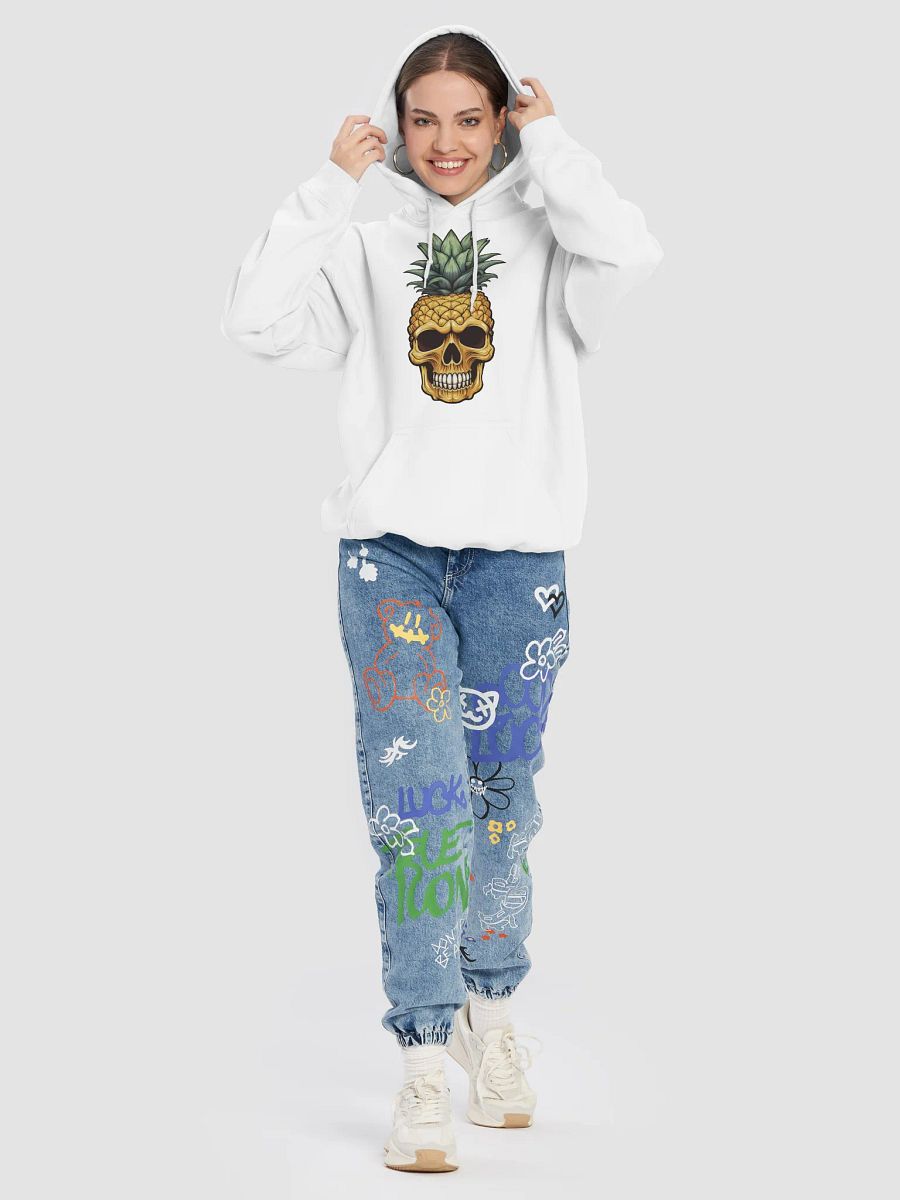 Pineapple Skull – Unique Gothic Tropical Graphic Hoodie product image (30)