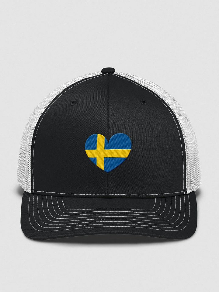 Swedish Heart Embroidered Trucker Hat product image (1)