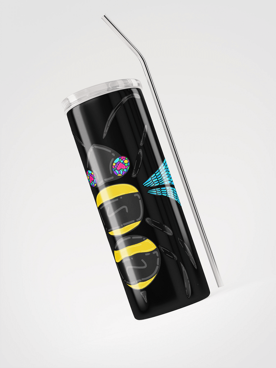 Glass Bee Stainless Steel Tumbler Cup W/Straw product image (5)