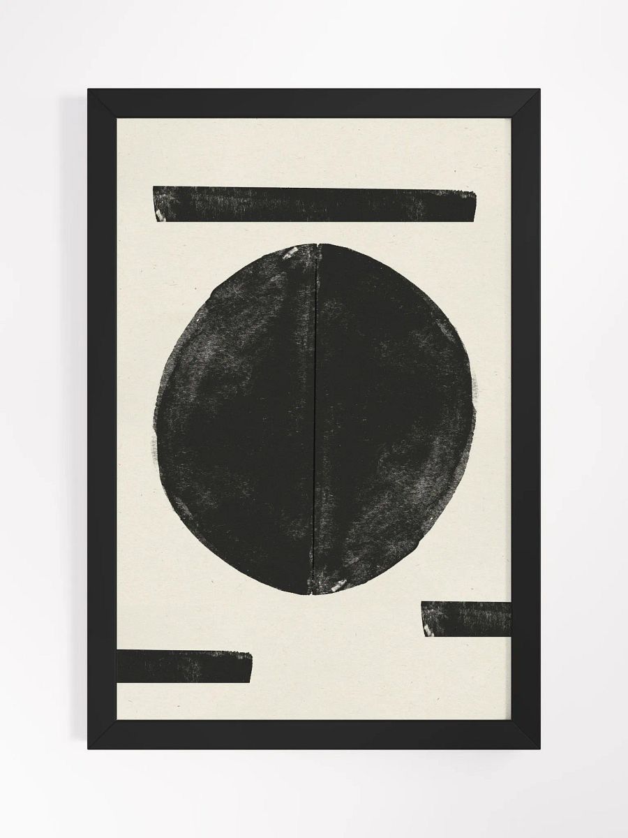 Minimalist Black Oval Framed Poster | Modern Simplicity with a Touch of Elegance product image (4)