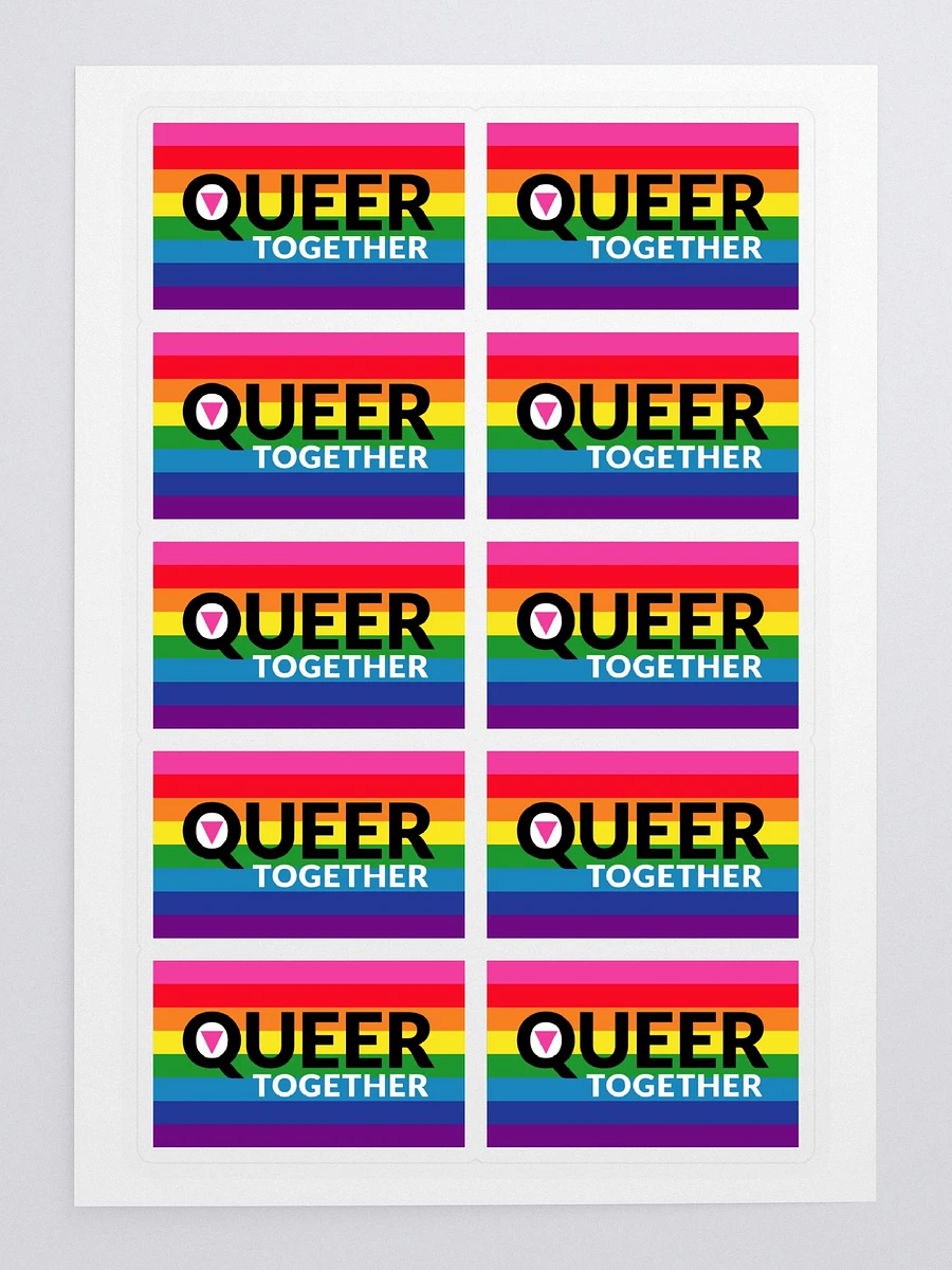 Queer Together Rainbow Flag - Stickers product image (3)