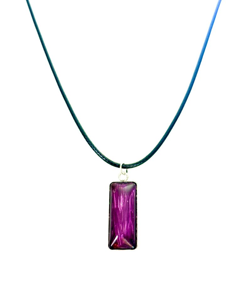 Electric Tide Pendant Necklace | Purple | Rectangle Cabochon | Monique Faella Designs™ | MFD-00139 product image (2)