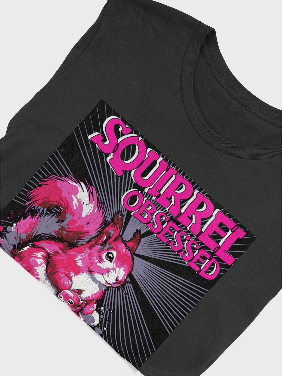 (dark grey) Squirrel Obsessed Cartoon T-Shirt product image (5)