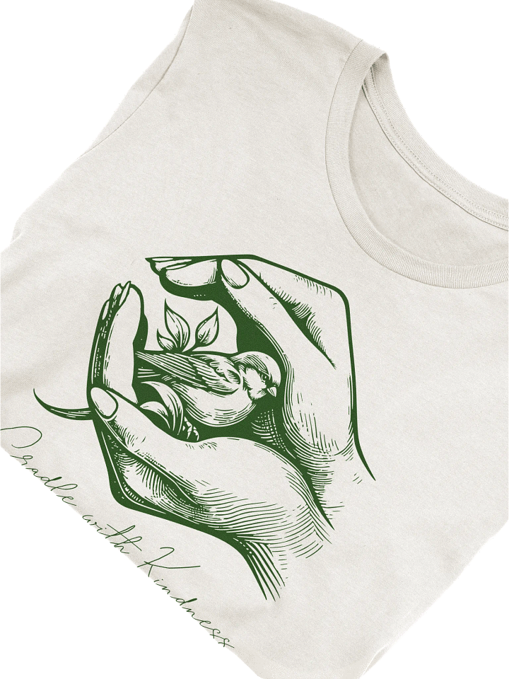 Cradle with kindness, bird rescue shirt, gentle reminder tee, wildlife vet gift, gift for her, wildlife carer tee, women in wildlife, bird lover gift, nature inspired shirt, healing vibes tee product image (2)