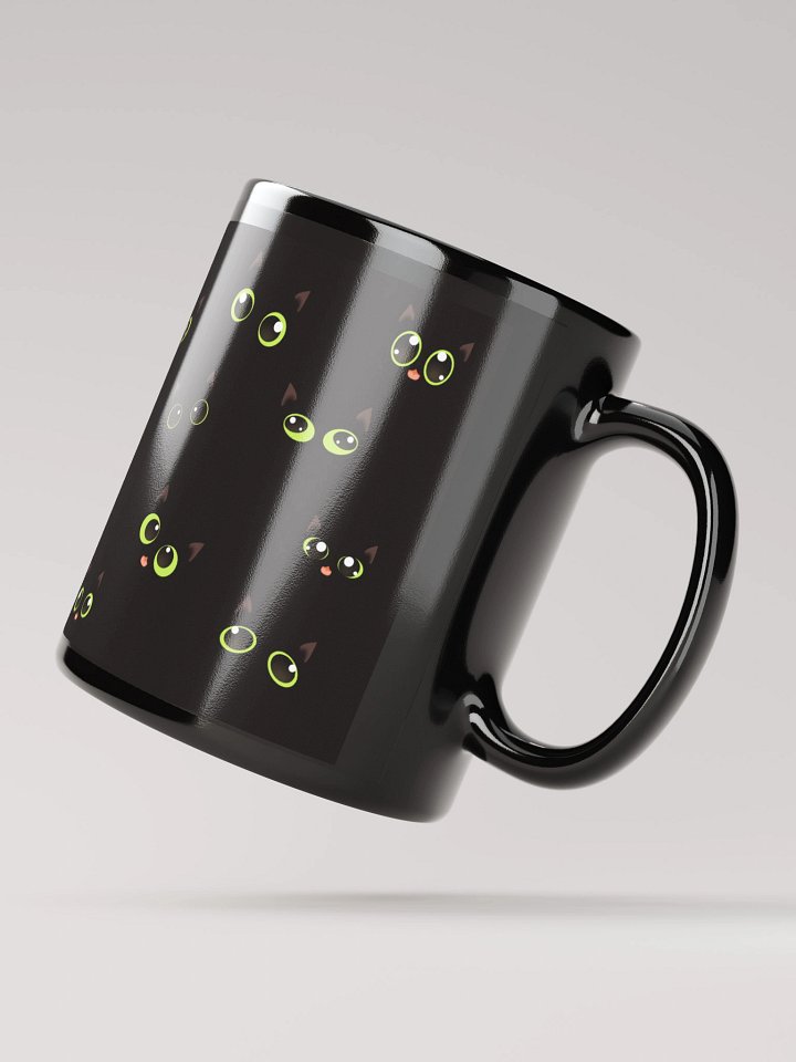 Black Cat Faces (Green Eyes) Mug product image (2)