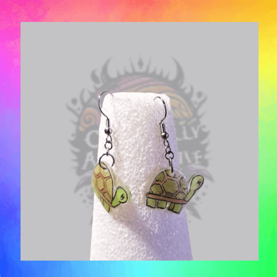 Turtle earrings product image (2)