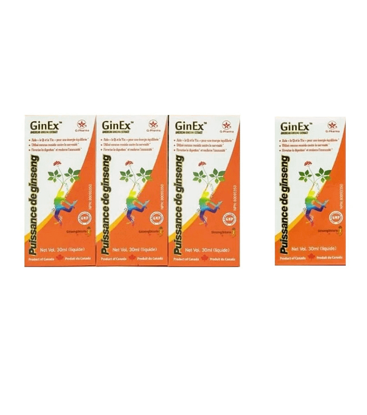GinEx®西洋蔘黑膏滋滴劑*4瓶（买三送一） product image (1)