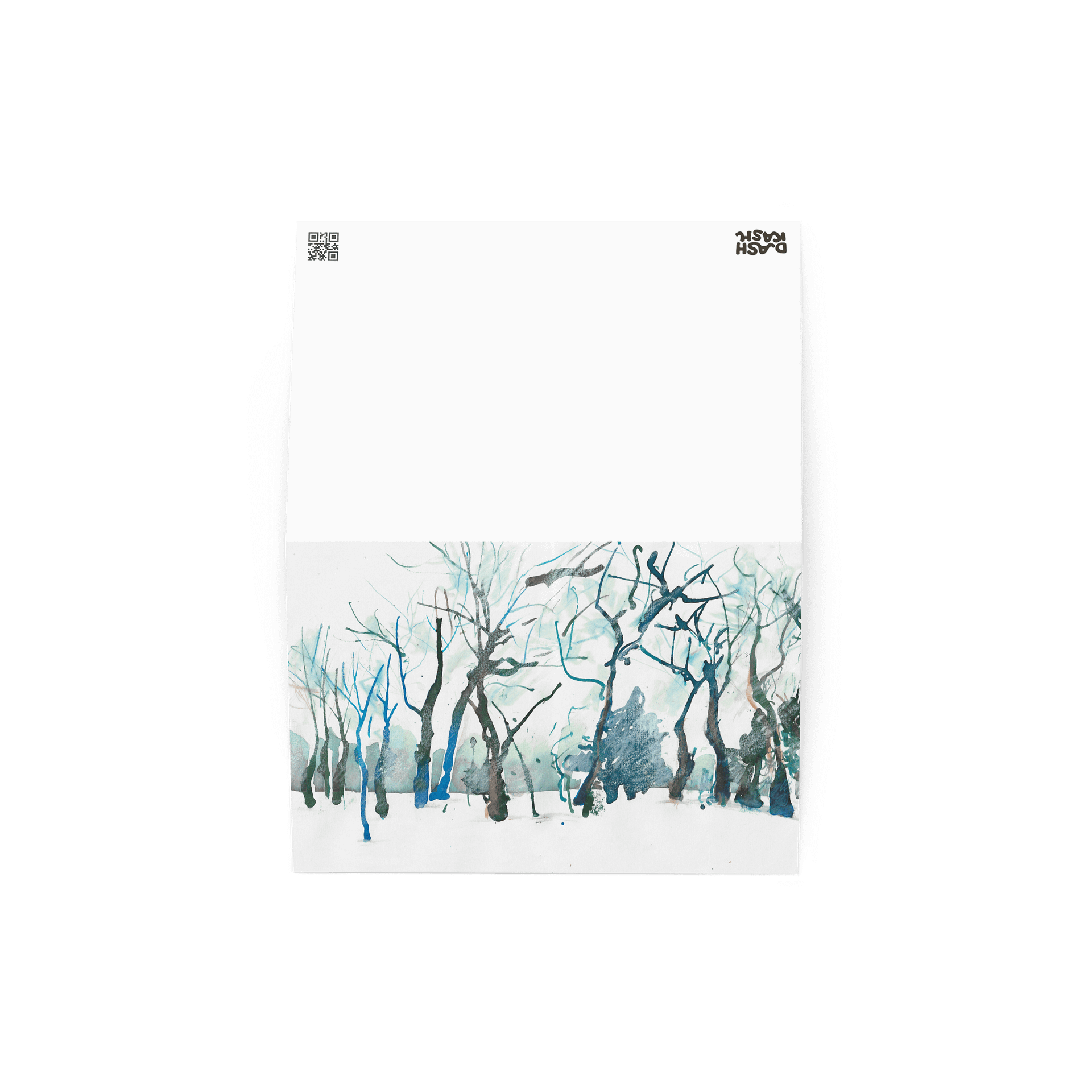 Blizzard in the Park Greeting Card - Original Sketchbook Art product image (2)
