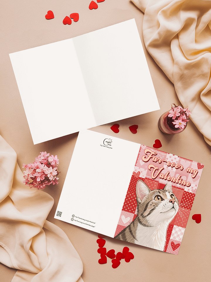 Fur-ever my Valentine - Printable Valentine Card | Digital Download product image (2)