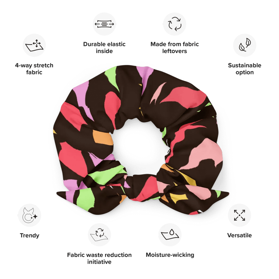 Vibrant Chaos All-Over Print Scrunchie product image (3)