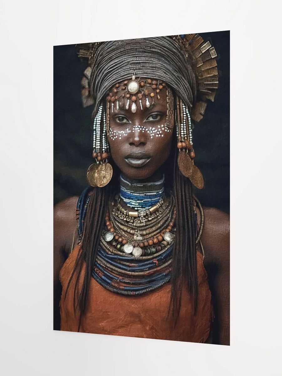 African Woman in Traditional Head Dress, Multi-Colored Jewelry Poster Print, Unframed product image (3)