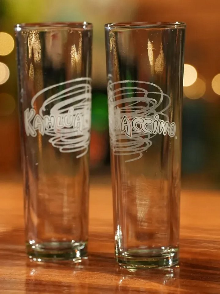 Vintage Kahluacinno Etched Glassware (set of 2) product image (1)